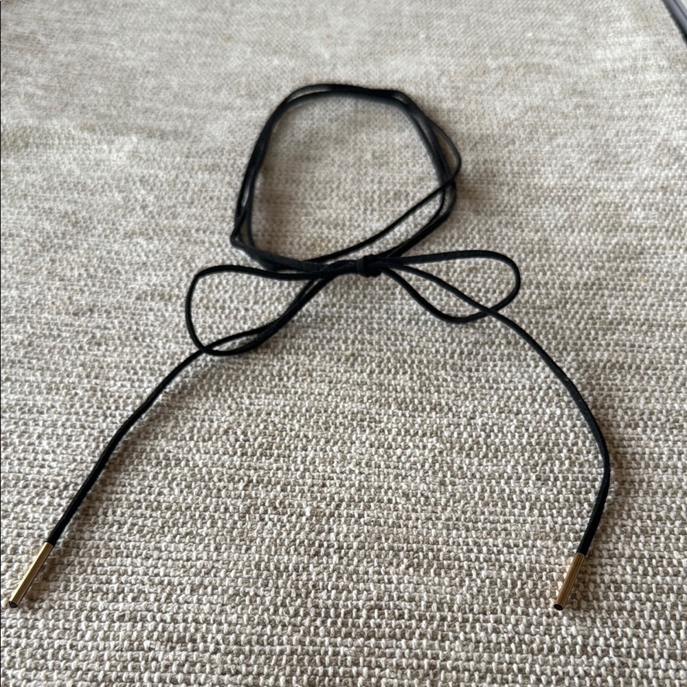 Express Black and Gold Minimalist Necklace